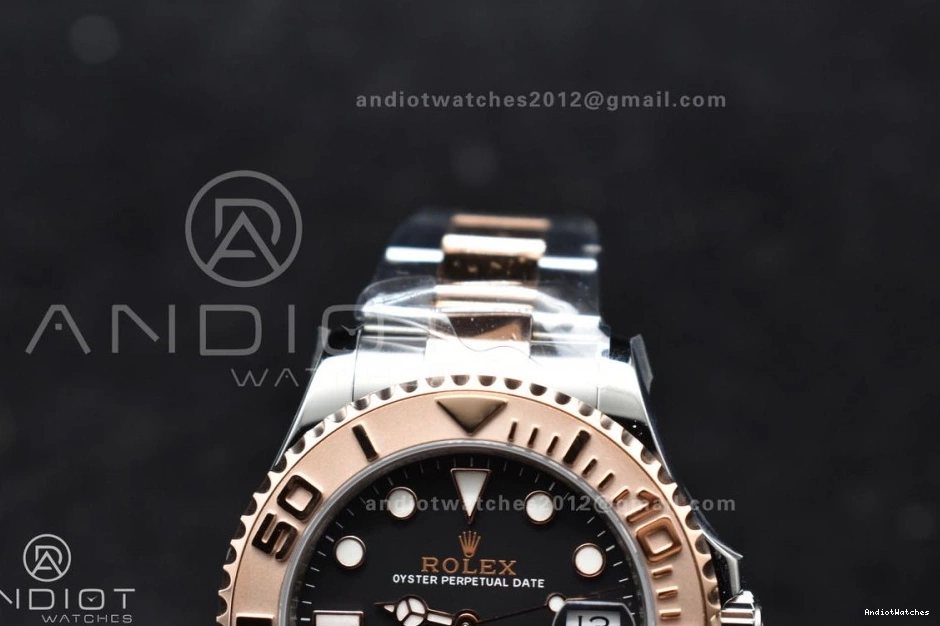 Best Minimalist Case Yacht-Master Dial Edition 37mm 268621 1216 and CVSF 316L A Black SS 1:1 RG Bracelet 0403